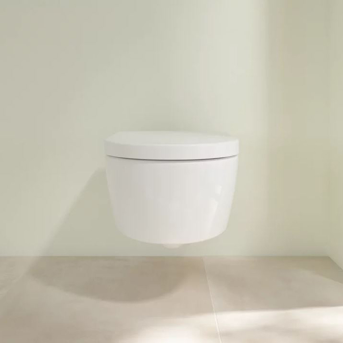 Фото Унитаз подвесной Villeroy & Boch Avento 5656HR01, безободковый, с сиденьем с микролифтом, белый глянцевый