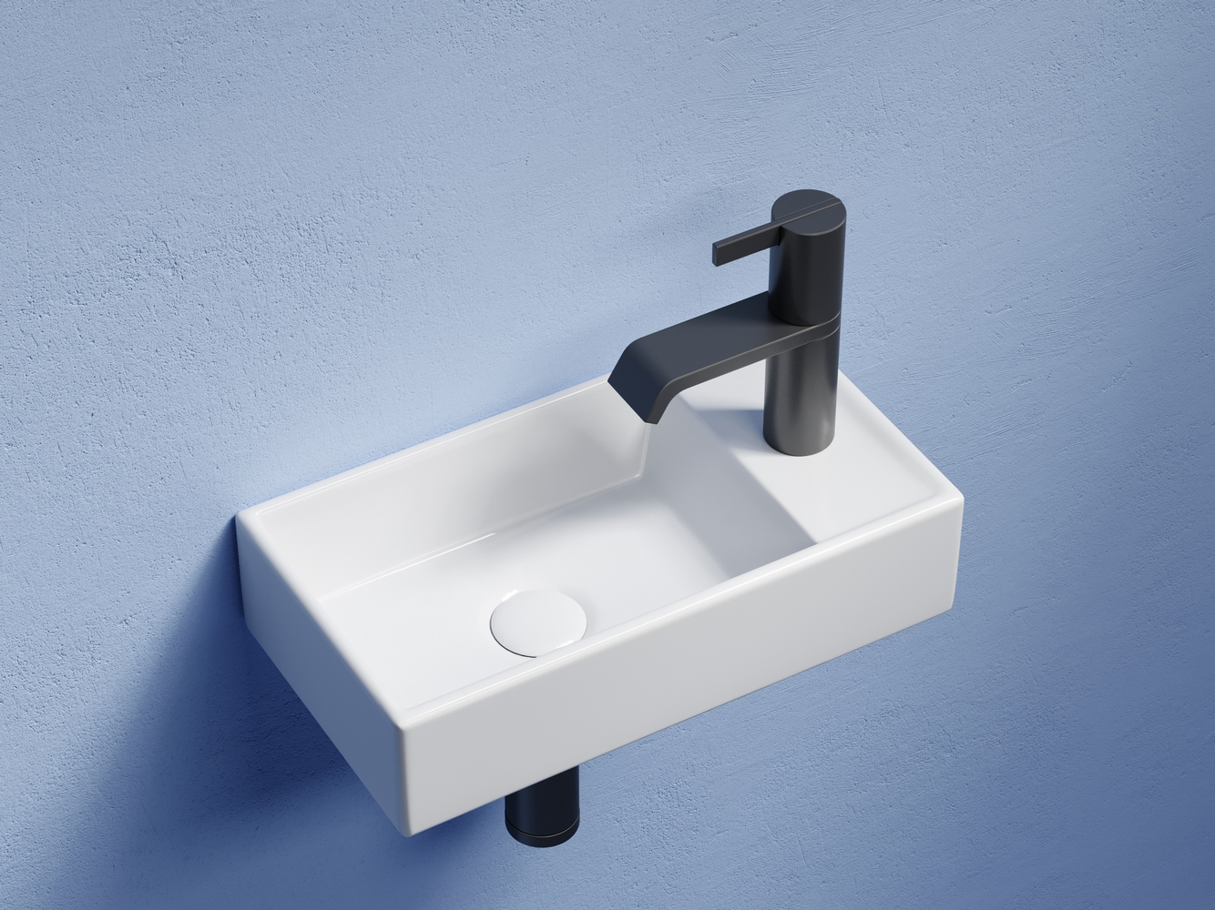Фото Раковина Ceramicanova Element CN6051L подвесная 41 × 22,5 × 10,5 см, белый глянцевый