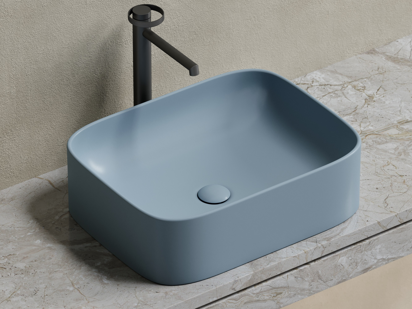Фото Раковина Ceramicanova Element CN6052MHL накладная 50,5 × 38 × 15 см, серо-голубой матовый