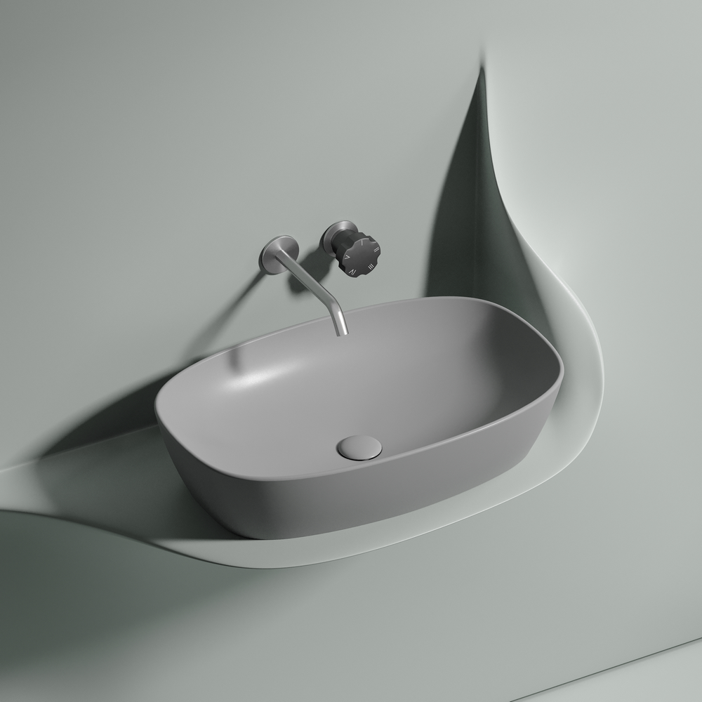 Фото Раковина Ceramicanova Element CN6049MSG накладная 61 × 38,5 × 14 см, серый матовый