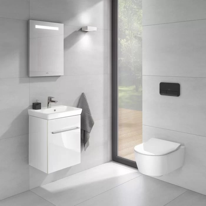 Фото Унитаз подвесной Villeroy & Boch Avento 5656RS01, безободковый, с сиденьем с микролифтом, белый глянцевый