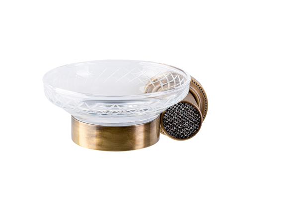 Фото Мыльница Boheme Royal Cristal 10923-BR-B подвесная бронза