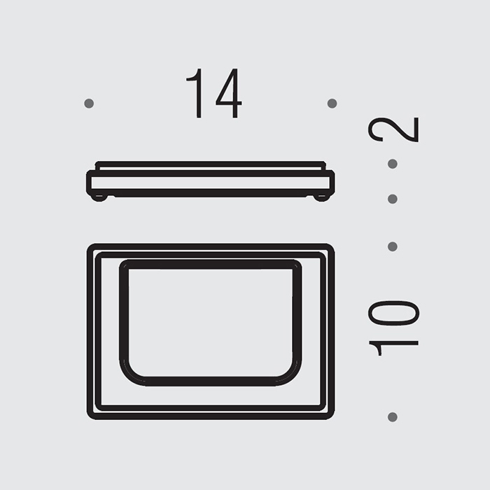 Фото Мыльница Colombo Look B1640.GL-VAN настольная графит глянец/стекло матовое