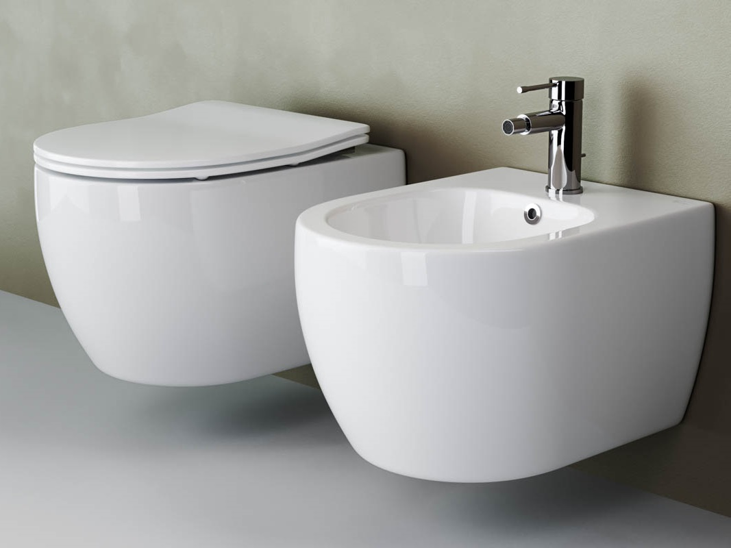 Фото Биде Ceramicanova Play CN3002 подвесное, белый глянцевый