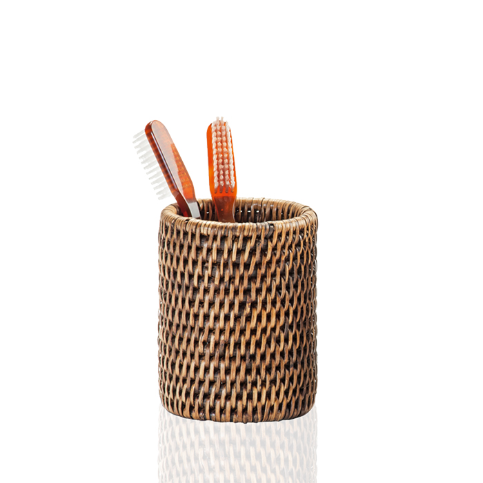 Фото Стакан Decor Walther Basket 0931892 настольный, ротанг темный
