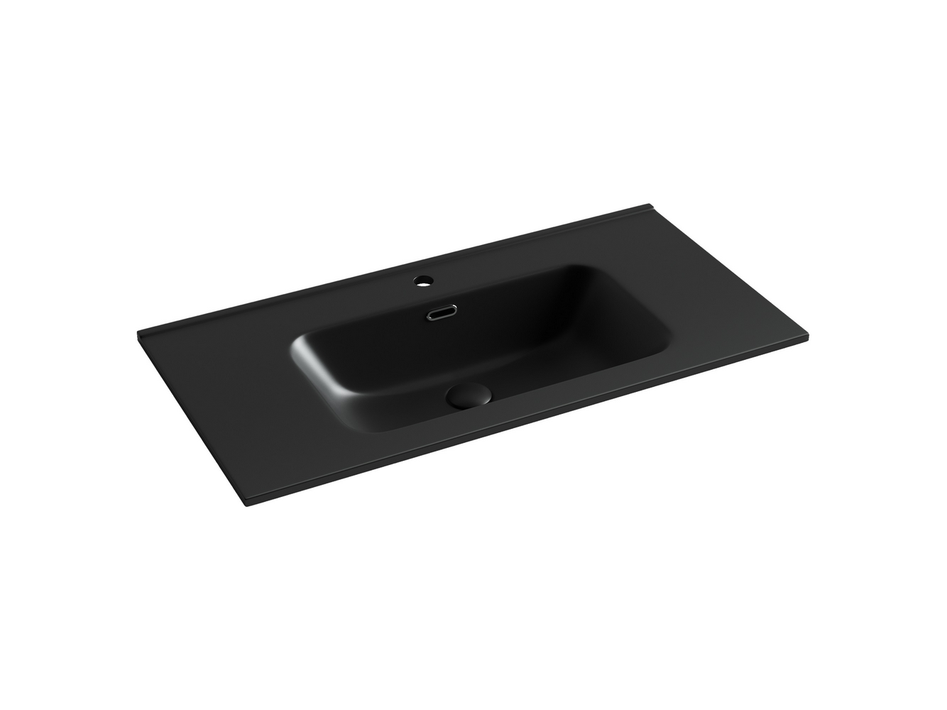 Фото Раковина Ceramicanova Element CN7002MB мебельная 91 × 46,5 × 18 см, черный матовый