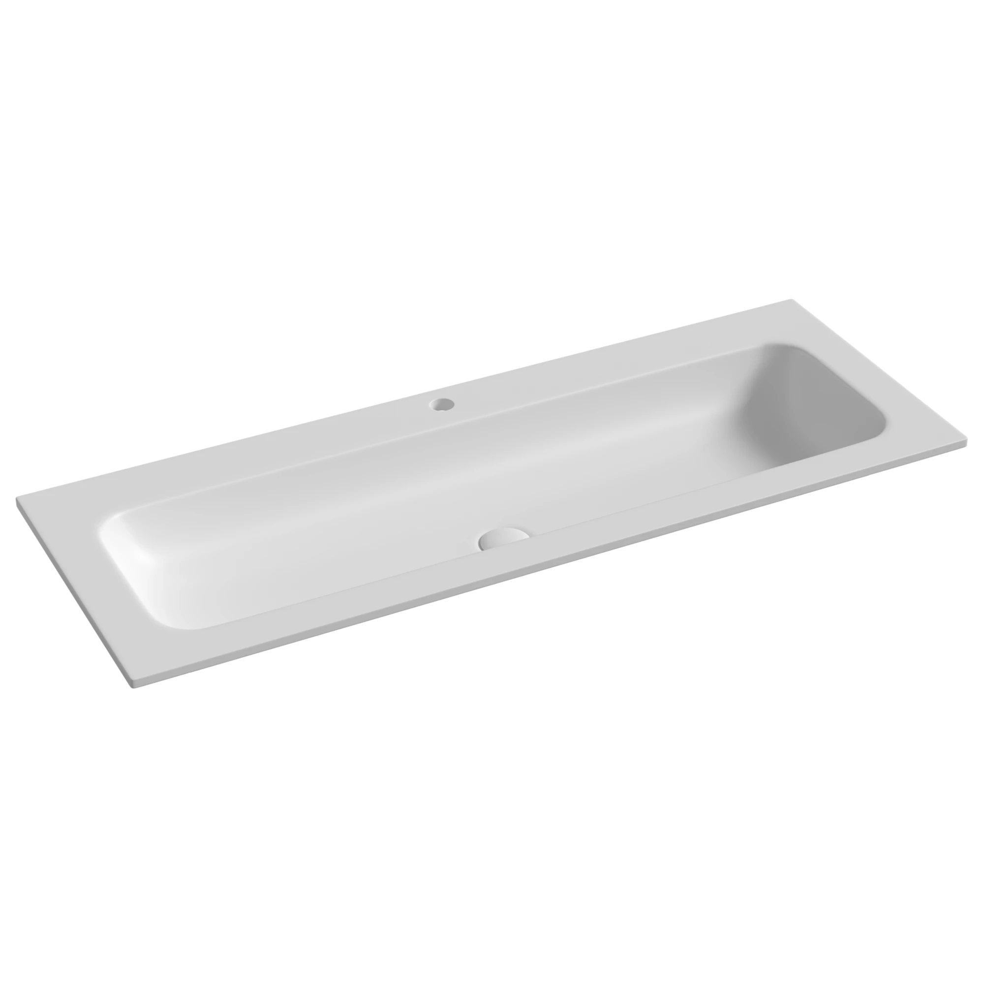 Фото Раковина Ceramicanova Grace CN7017MW мебельная 121 × 45,7 × 13,7 см, белый матовый