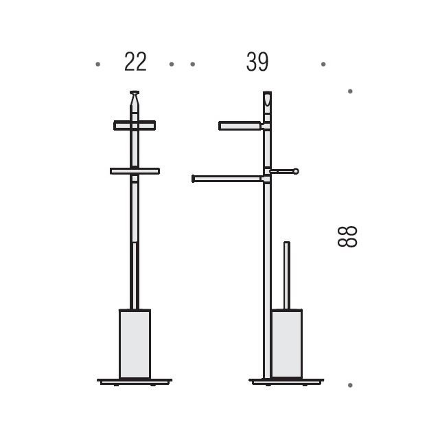 Фото Стойка Colombo Planets B9833.CR напольная хром глянец
