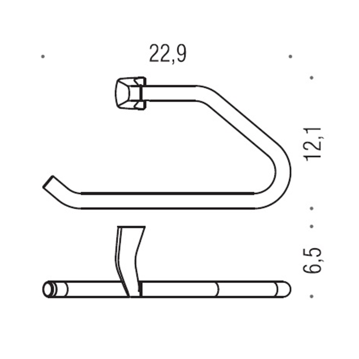 Фото Кольцо Colombo Road B8031.CR подвесное L 22 см хром глянец