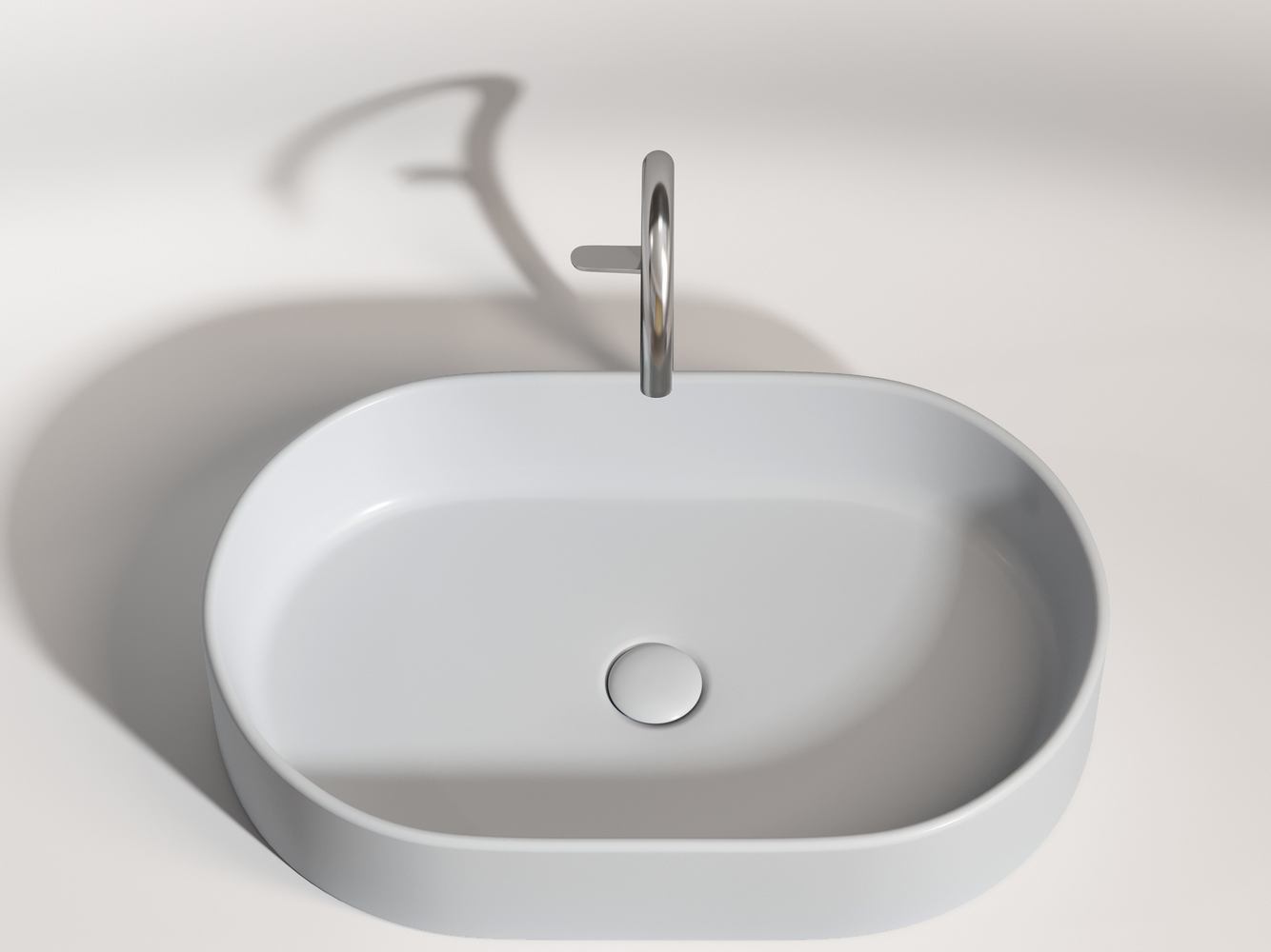 Фото Раковина Ceramicanova Element CN6048MSG накладная 60 × 38,5 × 12,2 см, серый матовый