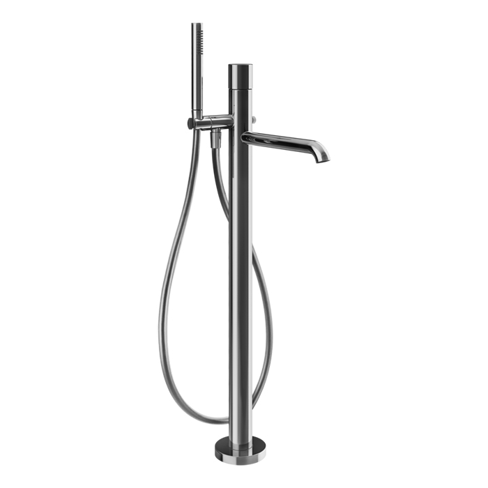 Фото Смеситель Gessi Habito 70028#031 напольный для ванны с душем, хром