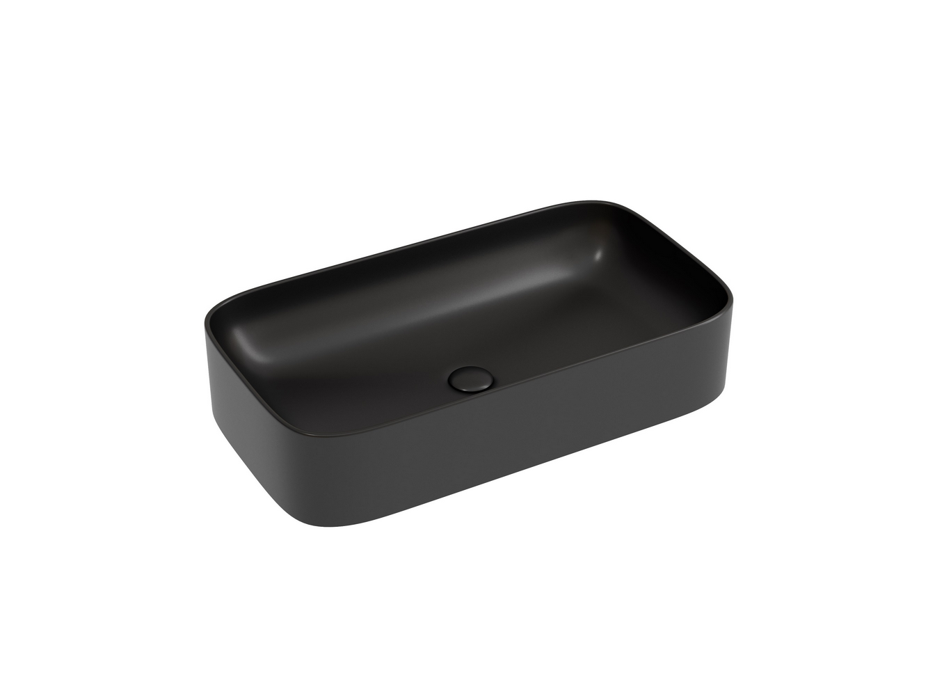 Фото Раковина Ceramicanova Element CN6054MB накладная 70,5 × 38 × 15 см, черный матовый