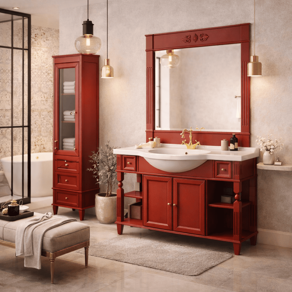 Фото Мебель для ванной Migliore Kantri цвет Bordo Patinato 121 см