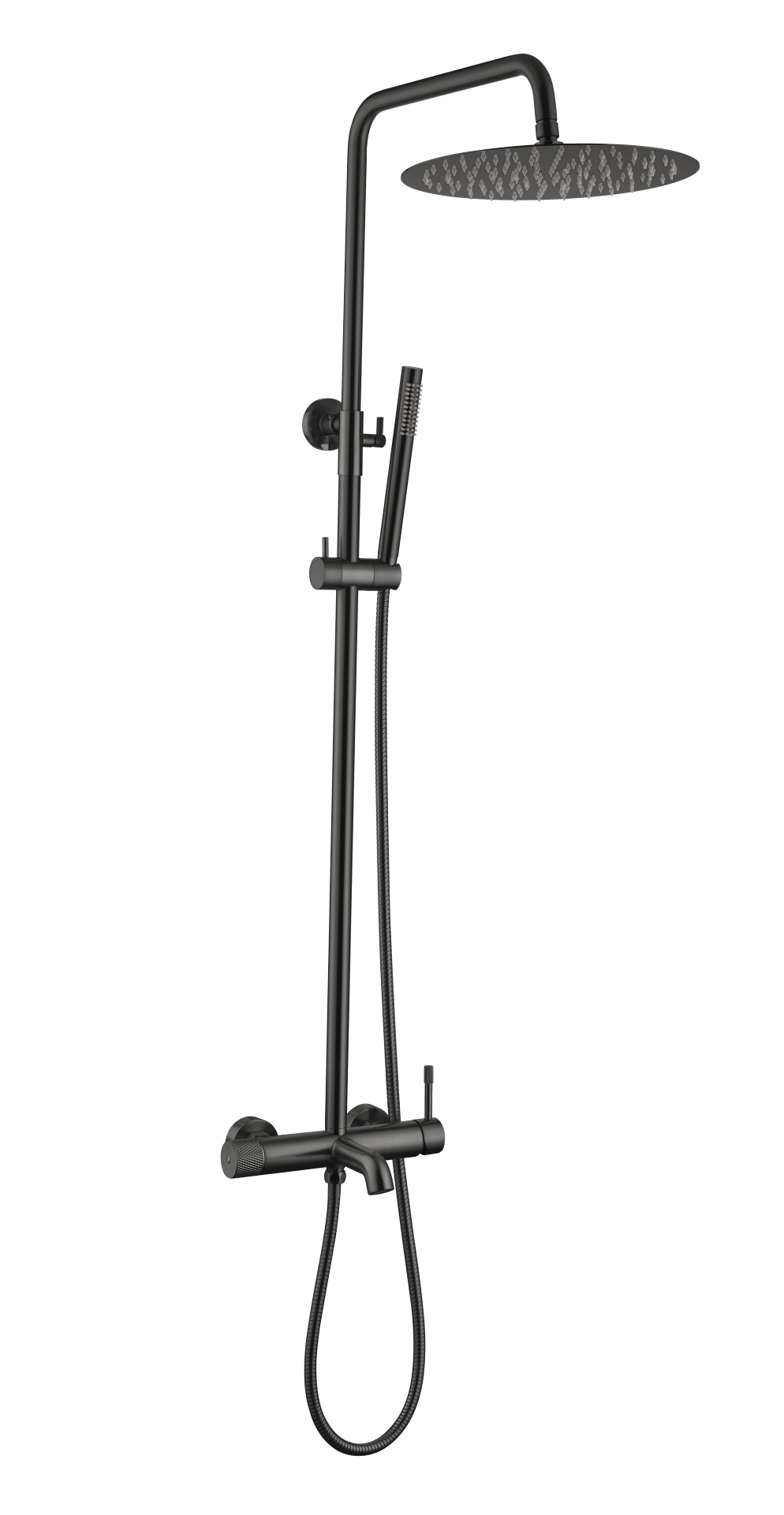 Фото Душевая стойка Boheme Uno 468-SGM shine gun metal, графит глянец