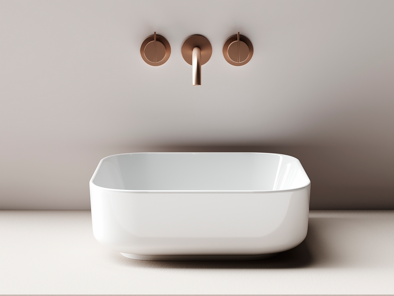 Фото Раковина Ceramicanova Element CN6012 накладная 38,5 × 38,5 × 13,5 см, белый глянцевый
