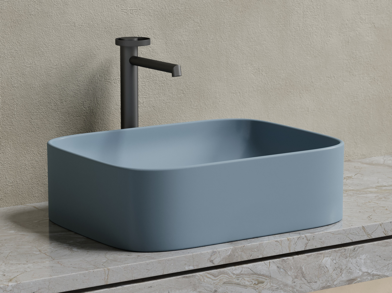 Фото Раковина Ceramicanova Element CN6052MHL накладная 50,5 × 38 × 15 см, серо-голубой матовый