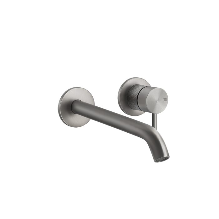 Фото Смеситель Gessi Gessi316 54186#239 для раковины с изливом, нержавеющая сталь браш