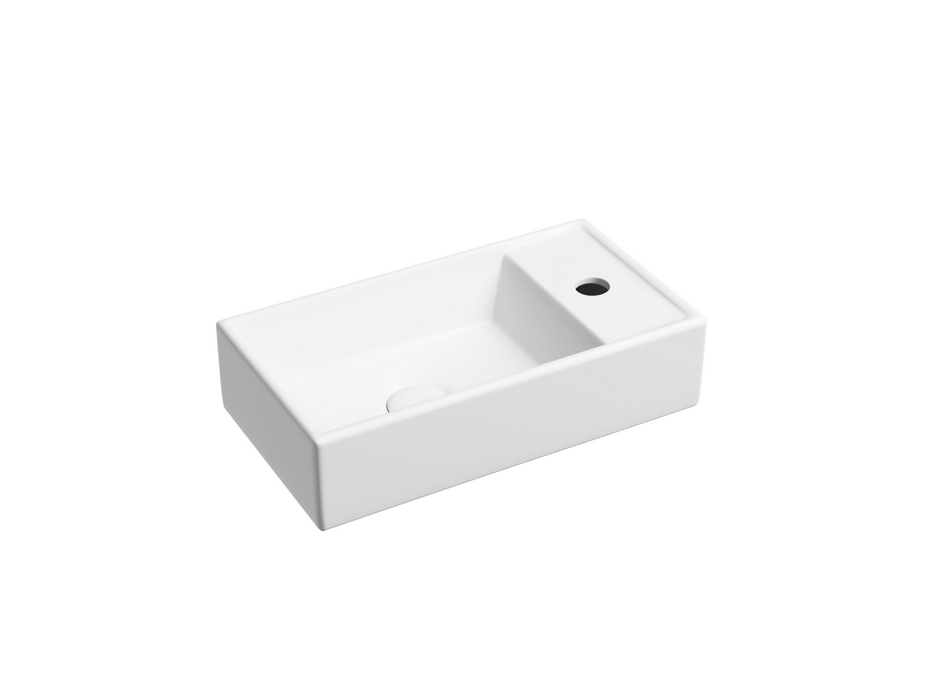 Фото Раковина Ceramicanova Element CN6051LMW подвесная 41 × 22,5 × 10,5 см, белый матовый