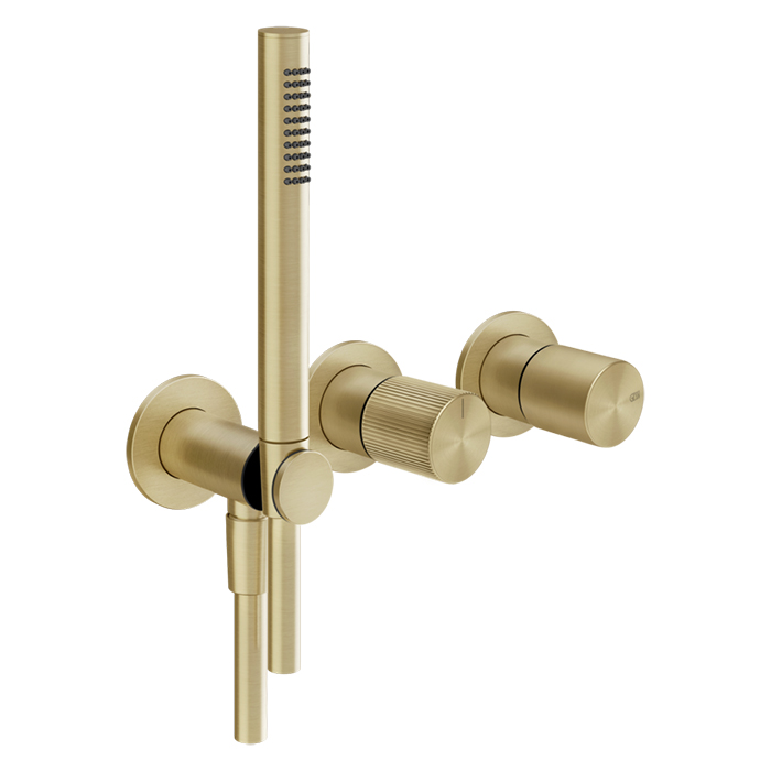 Фото Смеситель Gessi Habito 70538#727 для душа, латунь браш pvd