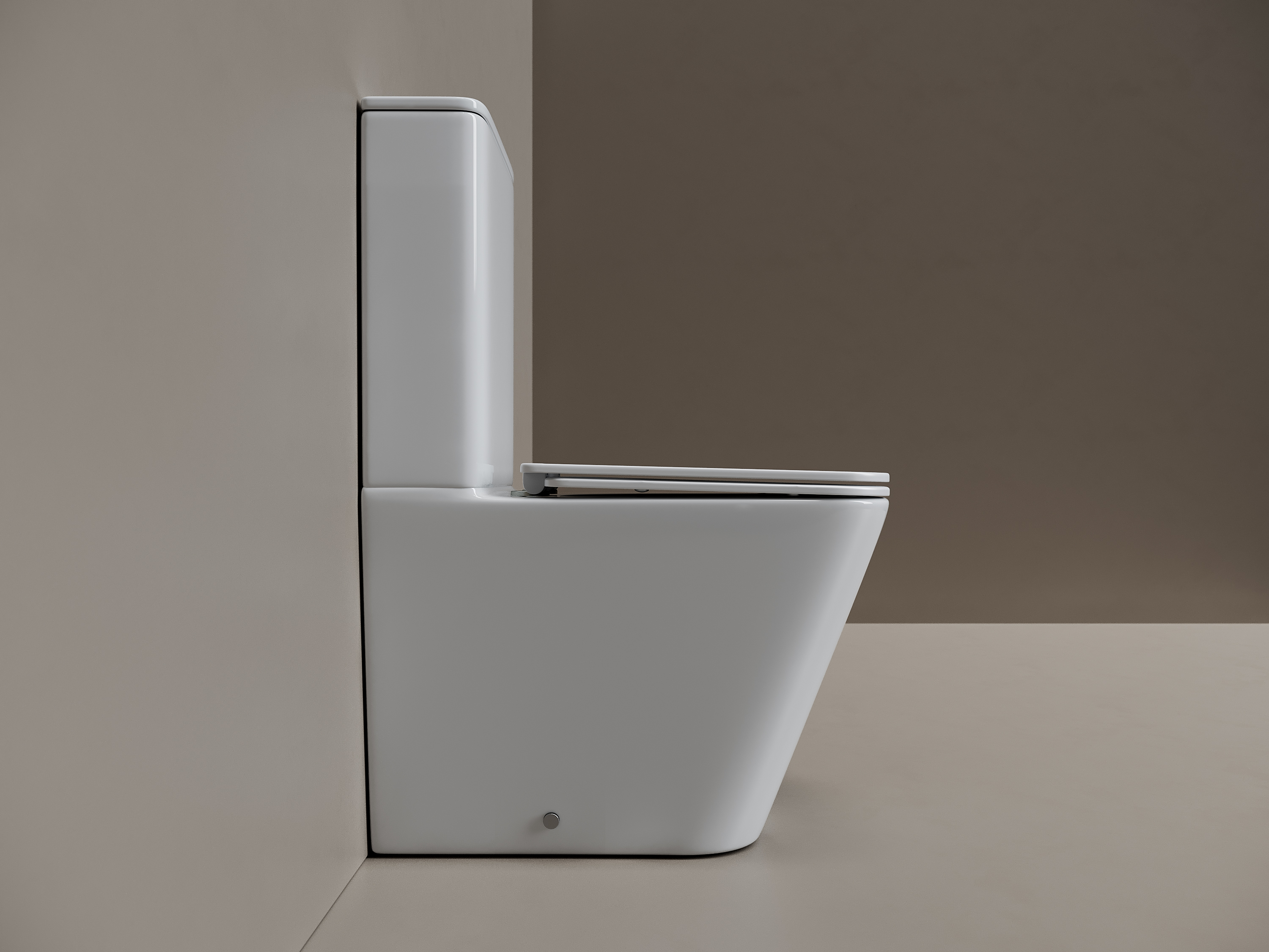 Фото Унитаз Ceramicanova Cubic CN1803T с сиденьем с бачком компакт, белый глянцевый