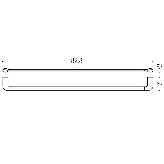 Фото Полотенцедержатель Colombo Trenta B3011XL.NM подвесной черный матовый L 82 см
