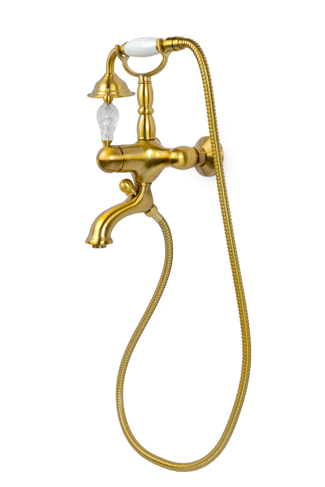 Фото Смеситель для ванны Boheme Crystal 303-CRST бронза