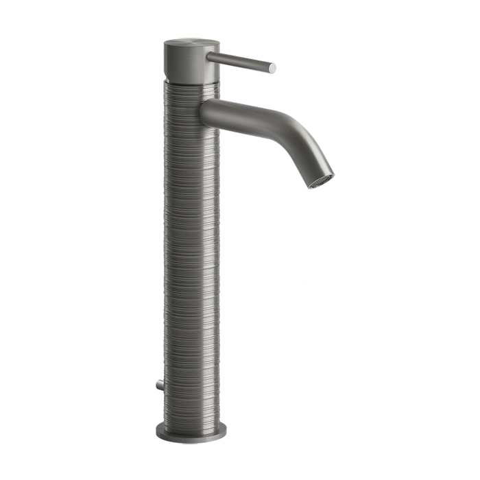Фото Смеситель Gessi Gessi316 54304#239 для раковины с донным клапаном, нержавеющая сталь браш