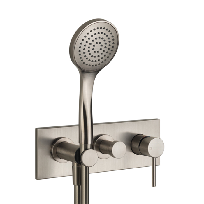 Фото Смеситель Gessi Via tortona 44829#149 для душа, никель браш