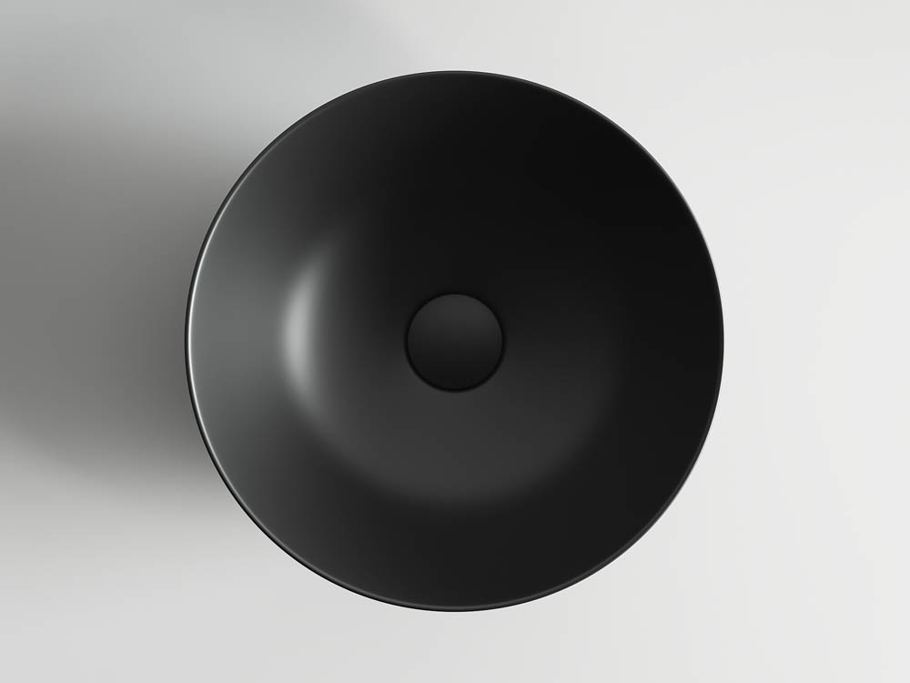 Фото Раковина Ceramicanova Element CN6004 накладная 35,8 × 35,8 × 15,5 см, черный матовый