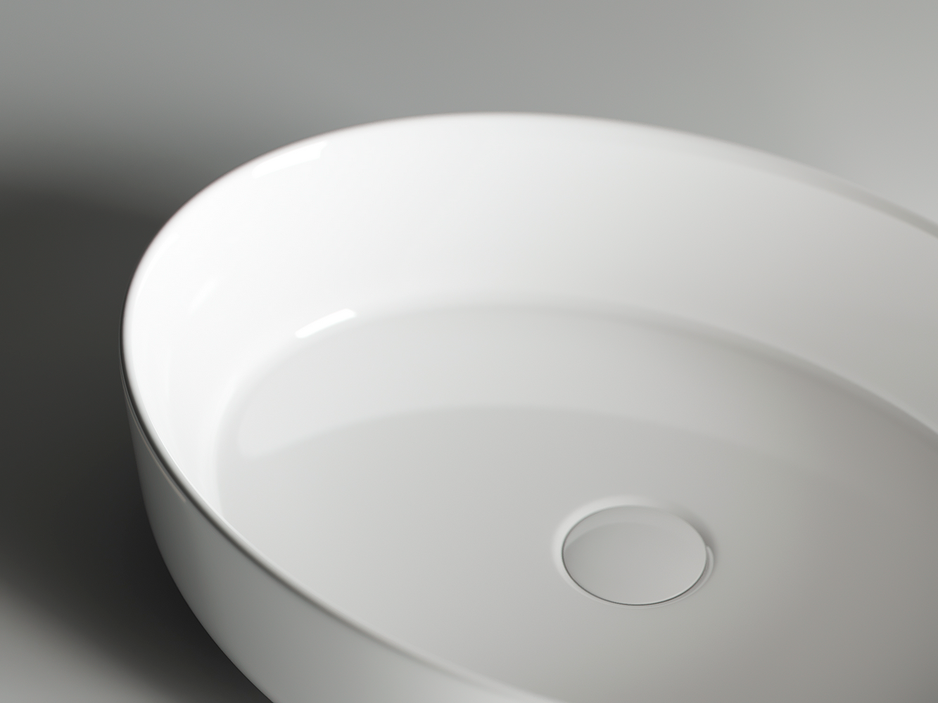 Фото Раковина Ceramicanova Element CN5002 накладная 55 × 40 × 14 см, белый глянцевый