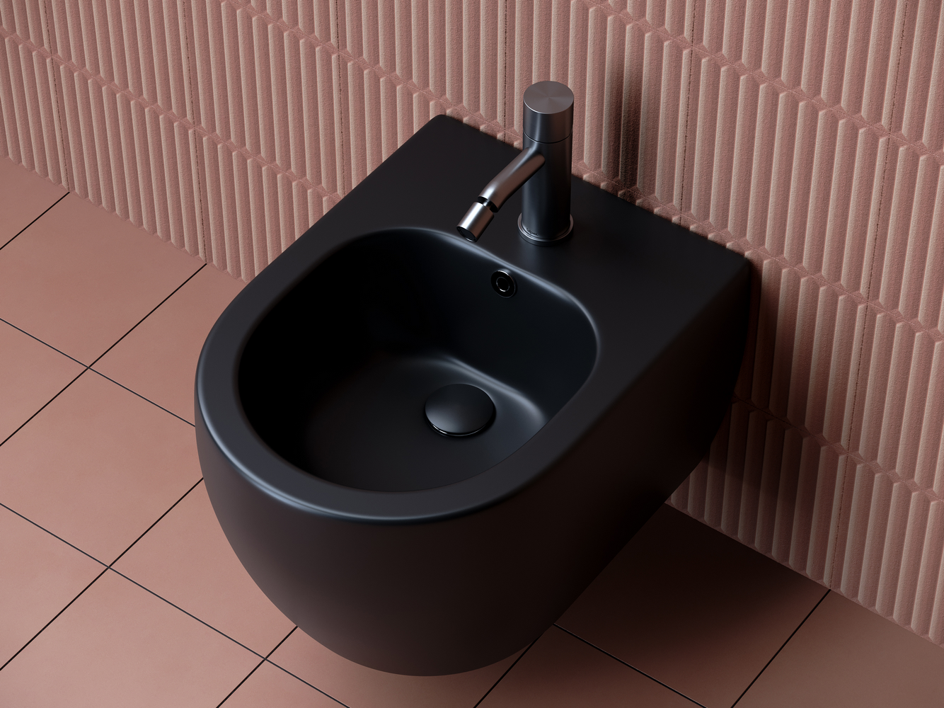 Фото Биде Ceramicanova Play CN3002MB подвесное, черный матовый