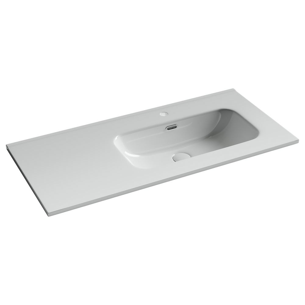 Фото Раковина Ceramicanova Element CN7003R мебельная 101 × 46,5 × 18 см, белый глянцевый