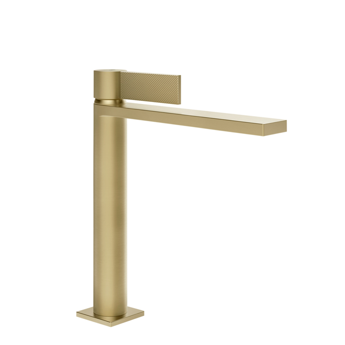 Фото Смеситель Gessi Inverso Diamantato 73655#727 для раковины с донным клапаном, латунь браш pvd