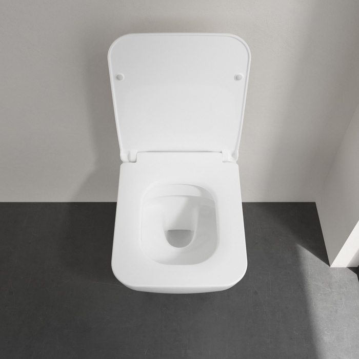 Фото Унитаз подвесной Villeroy & Boch Venticello 4611RLR1, безободковый, с сиденьем с микролифтом, белый глянцевый