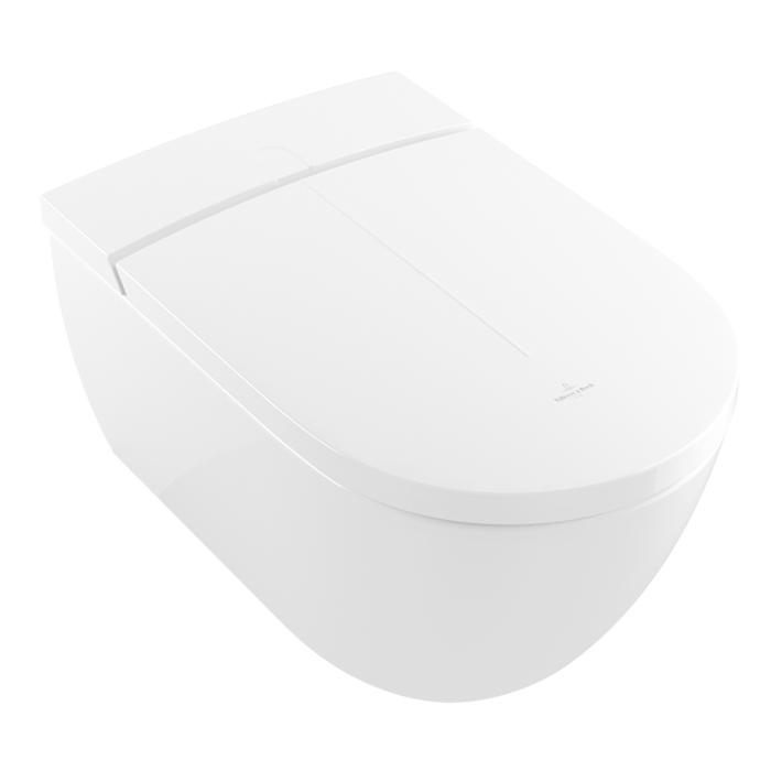 Фото Унитаз-биде подвесной Villeroy & Boch Viclean V0E200R1, с сиденьем, белый глянцевый