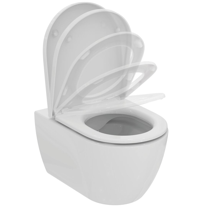 Фото Унитаз подвесной Ideal Standard Ellisse T569201, безободковый, с сиденьем с микролифтом, белый глянцевый