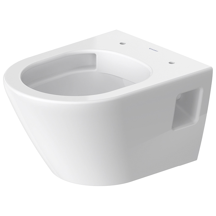Фото Унитаз подвесной укороченный Duravit D-Neo 2587092000, безободковый, без сиденья, белый глянцевый