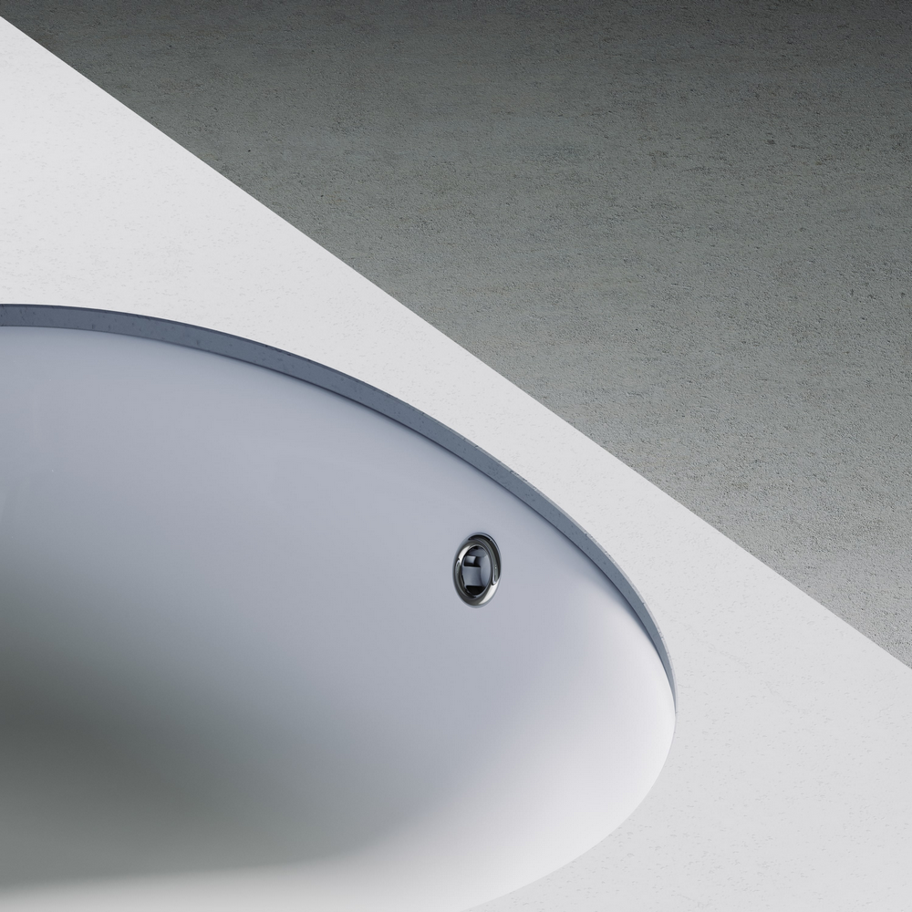 Фото Раковина Ceramicanova Element CN6076 встраиваемая под столешницу 56,7 × 42,8 × 15 см, белый глянцевый