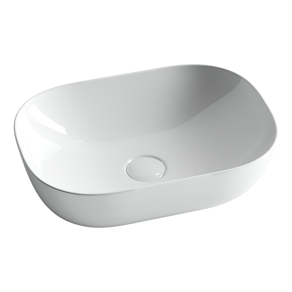 Фото Раковина Ceramicanova Element CN6009 накладная 46 × 33 × 13,5 см, белый глянцевый