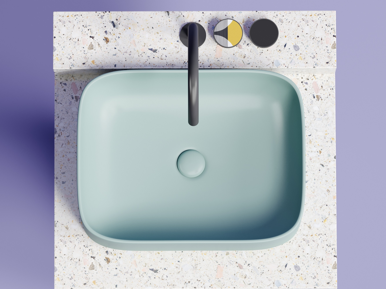 Фото Раковина Ceramicanova Element CN6052MLG накладная 50,5 × 38 × 15 см, зеленый матовый