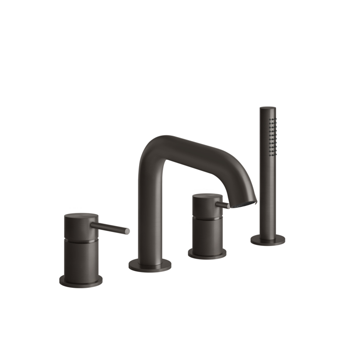 Фото Смеситель Gessi Gessi316 54037#707 для ванны, черный хром браш pvd