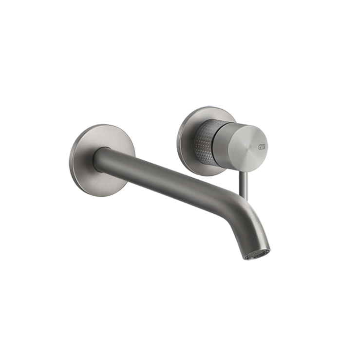 Фото Смеситель Gessi Gessi316 54486#239 для раковины с изливом, нержавеющая сталь браш