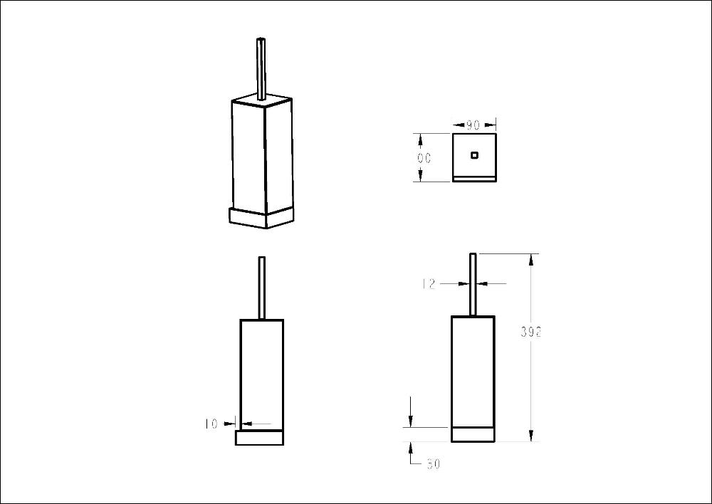 Фото Ершик Boheme Qubic 10734-BRB подвесной, бронза