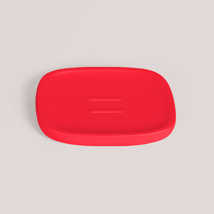 Фото Мыльница Colombo Mood B30400C07 настольная Strawberry Red, красный матовый