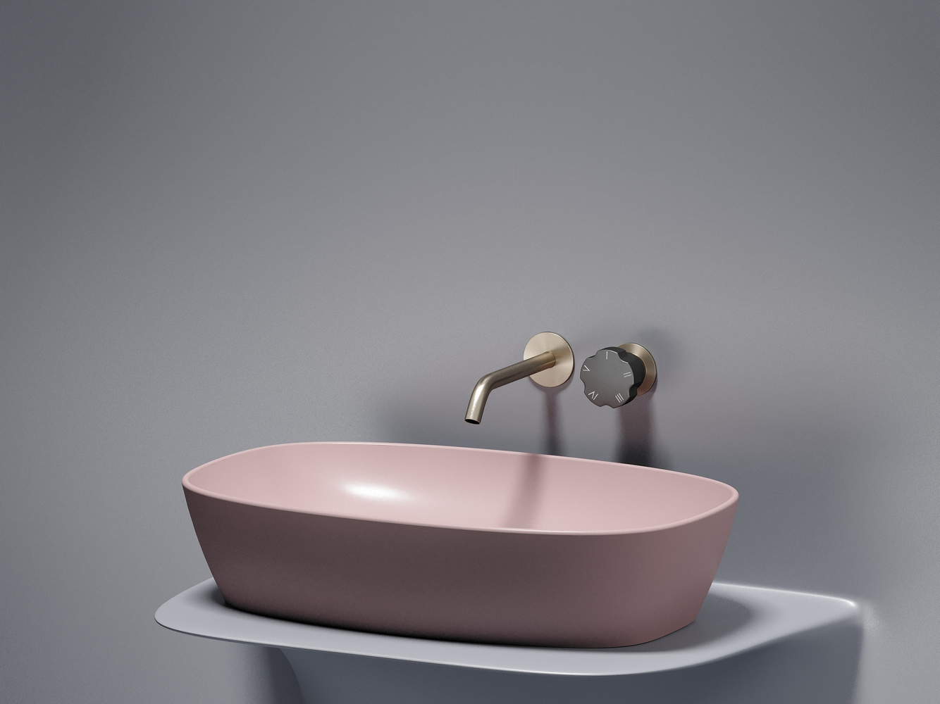 Фото Раковина Ceramicanova Element CN6049MP накладная 61 × 38,5 × 14 см, розовый матовый