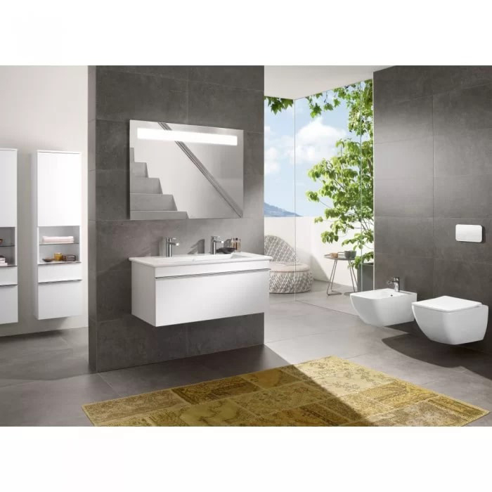 Фото Унитаз подвесной Villeroy & Boch Venticello 4611RSR1, безободковый, с сиденьем с микролифтом, белый глянцевый