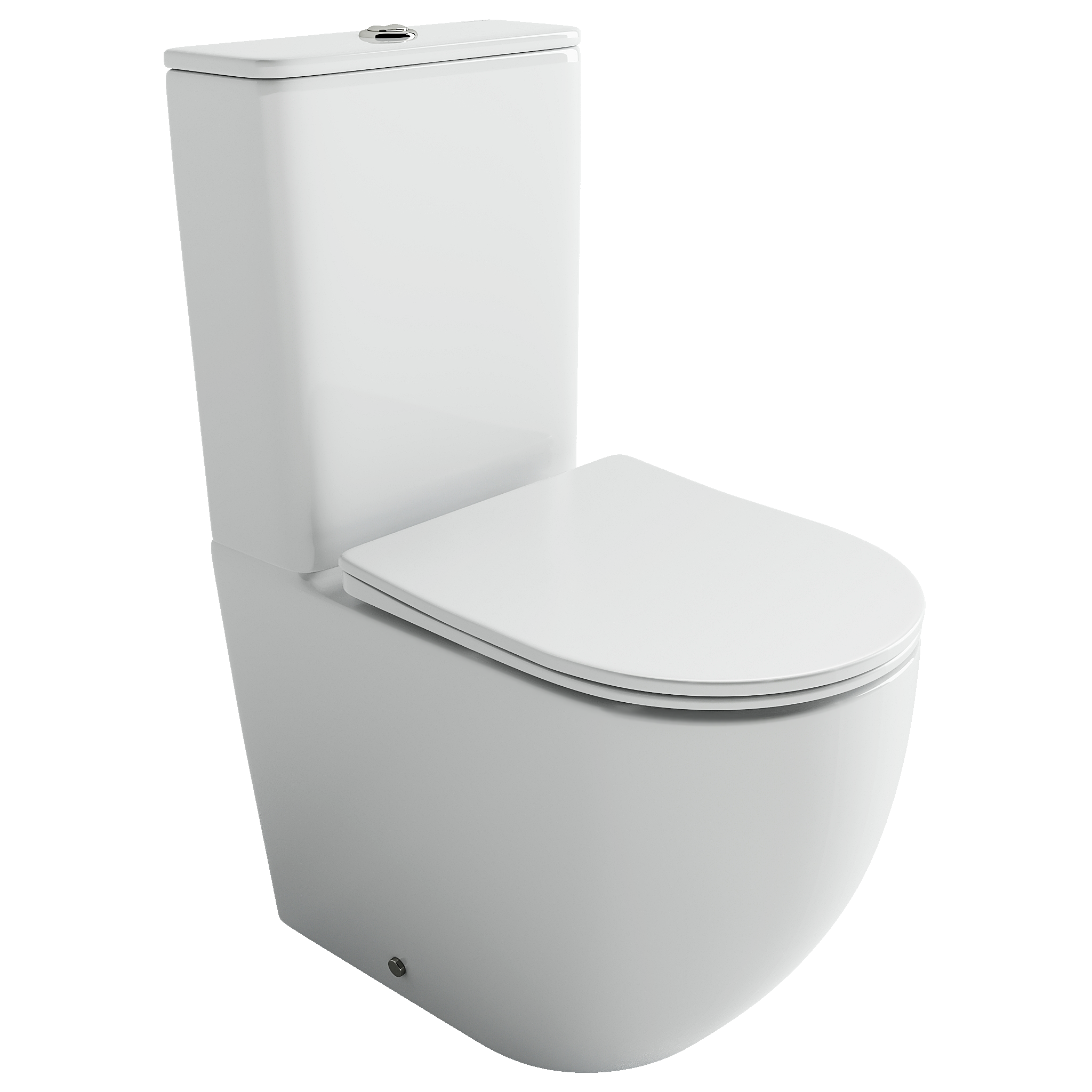 Фото Унитаз Ceramicanova Mia CN1801T с сиденьем с бачком компакт, белый глянцевый