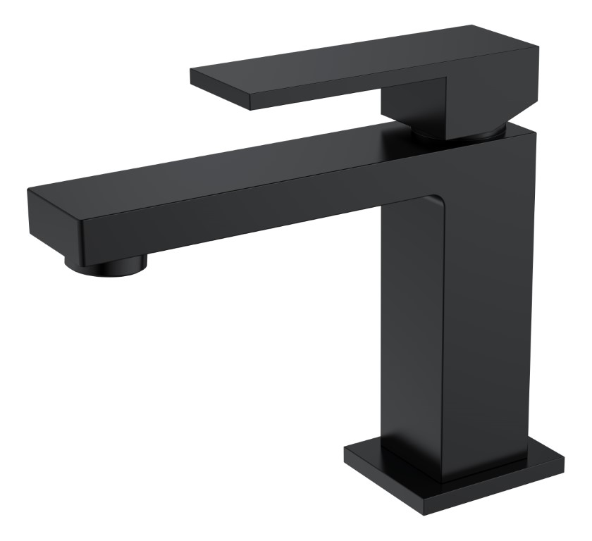 Фото Смеситель для раковины Boheme Qubic 471-B черный матовый