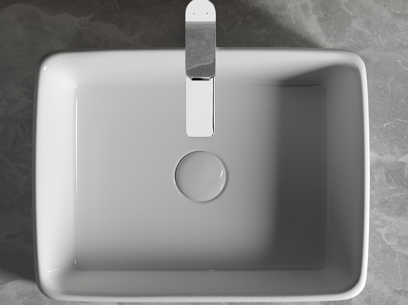 Фото Раковина Ceramicanova Element CN6037 накладная 48 × 37 × 13 см, белый глянцевый