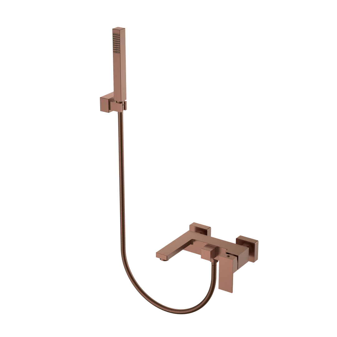 Фото Смеситель для ванны Boheme Qubic 473-BRB бронза браш